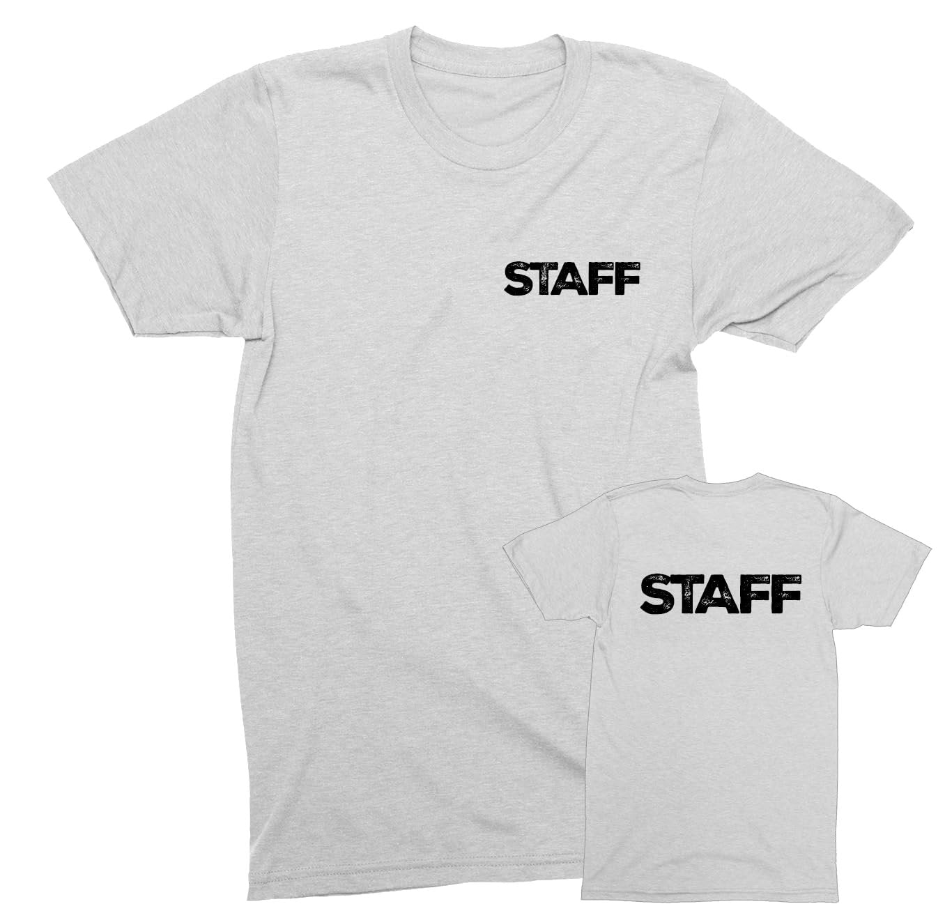 Professional Event T-Shirt - Rustic Design for Staff (NR-B, Chest & Back) Soft Cotton Tees