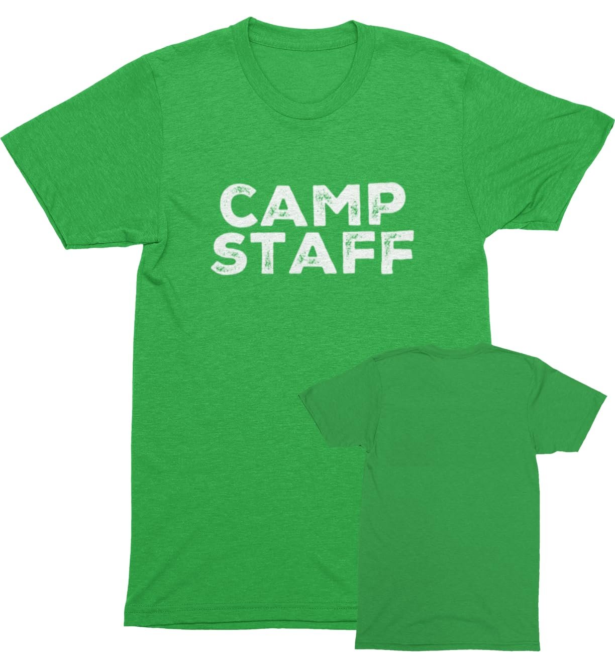 CAMP Staff T-Shirt Summer Counselor Rustic Design Cotton Tee (Front Print Only)