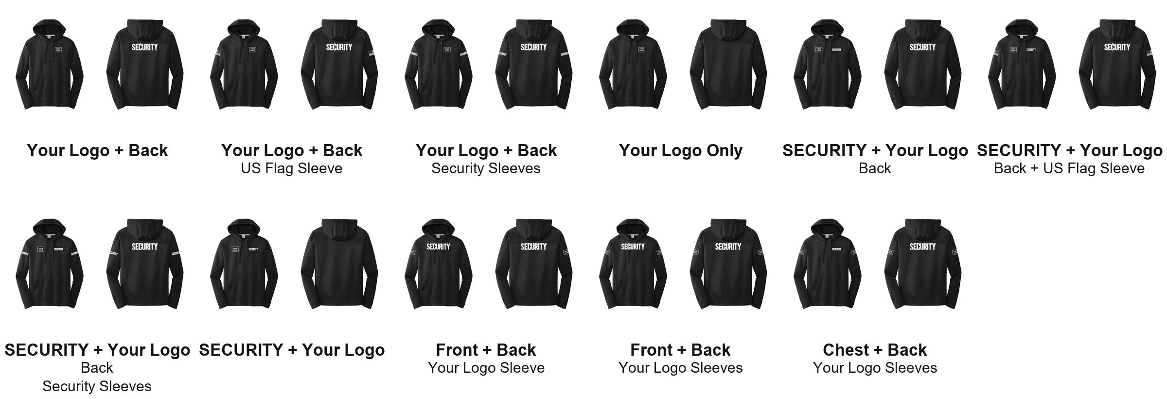 SECURITY t-shirt print layouts