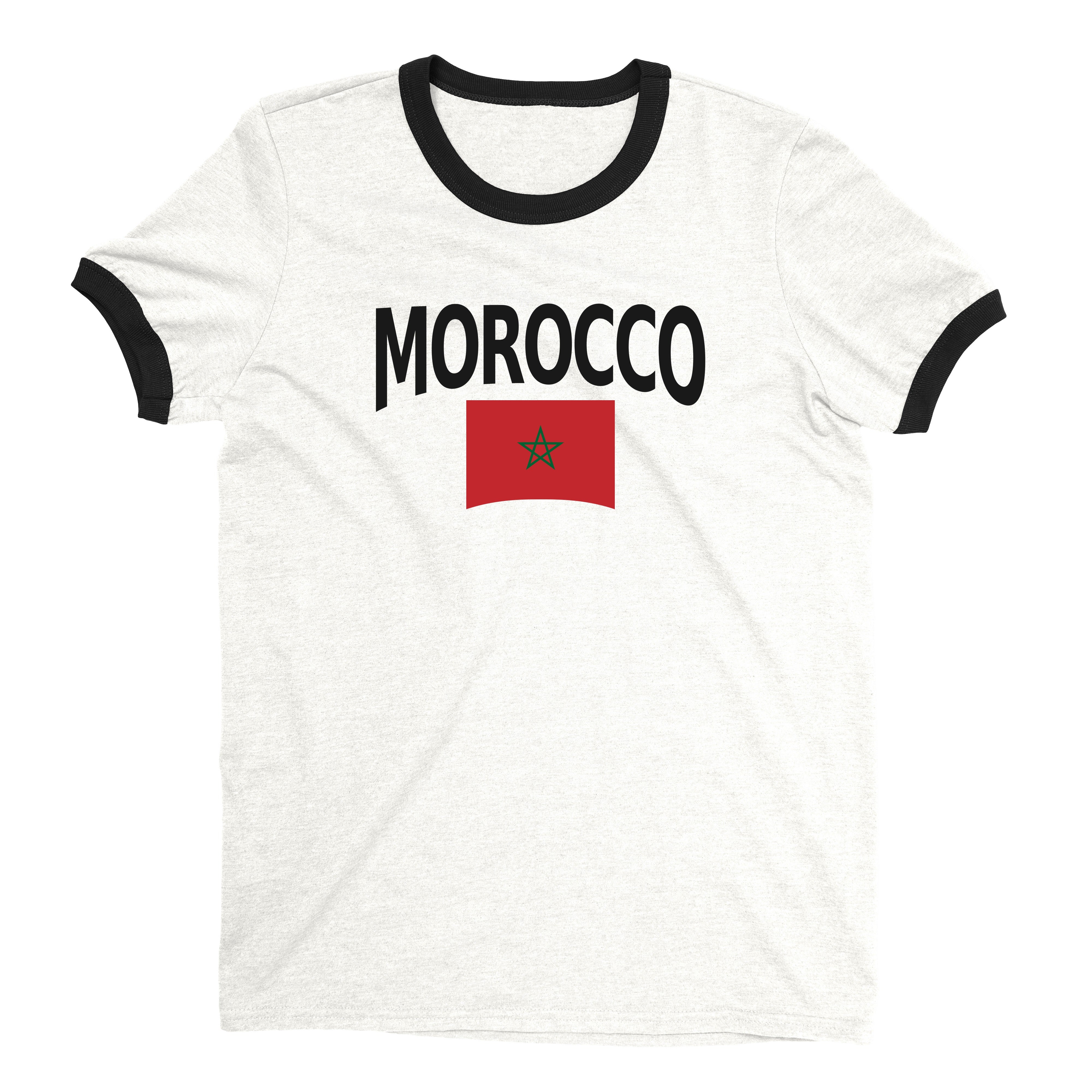 Morocco World Cup Ringer Tee Unisex T-Shirt -- NYC Factory