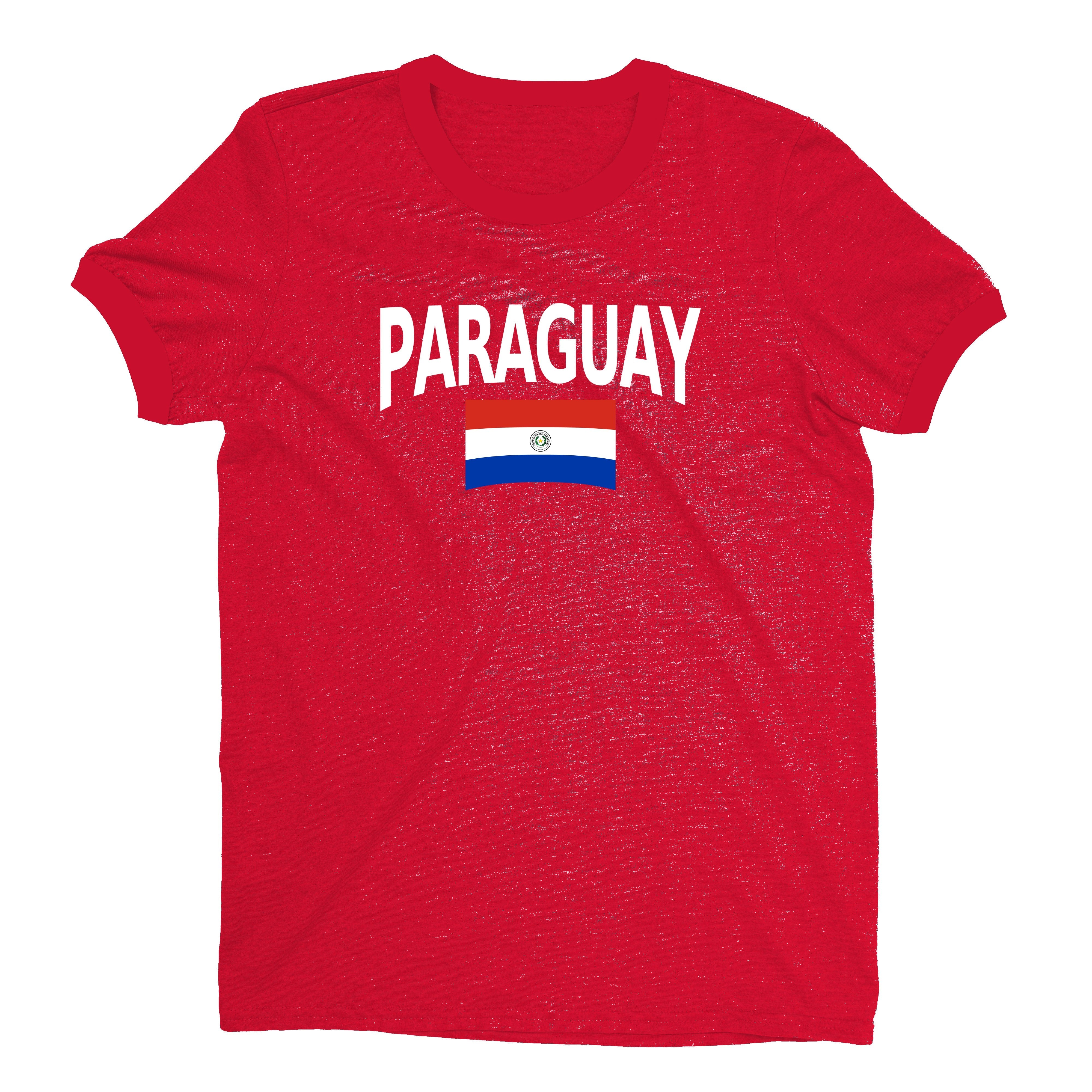 Paraguay World Cup Plain Tee Unisex T-Shirt -- NYC Factory - Standard Red