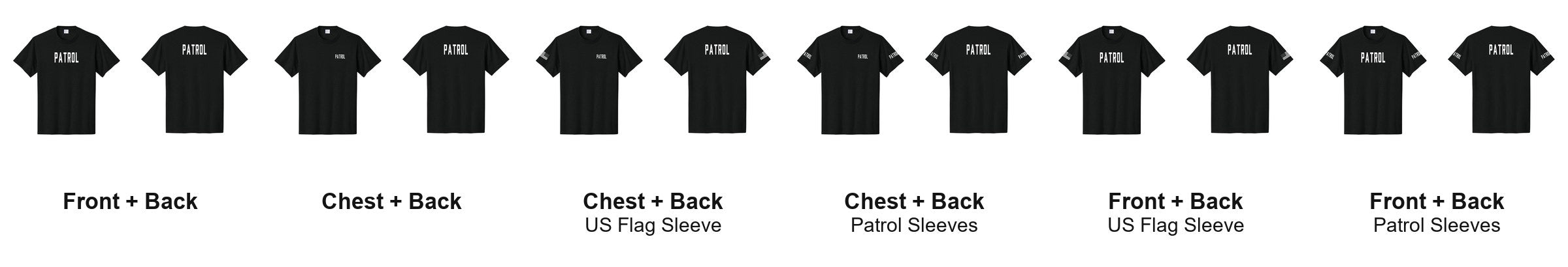 PATROL t-shirt print layouts