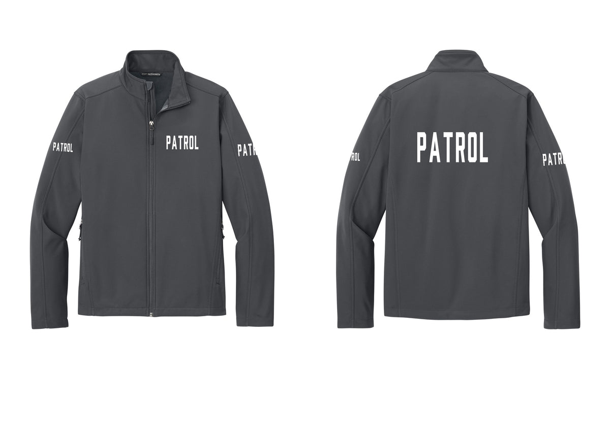 NYC Factory Patrol Soft Shell Jacket (Classic) - Chest + Back + Patrol Sleeves - Battleship Grey