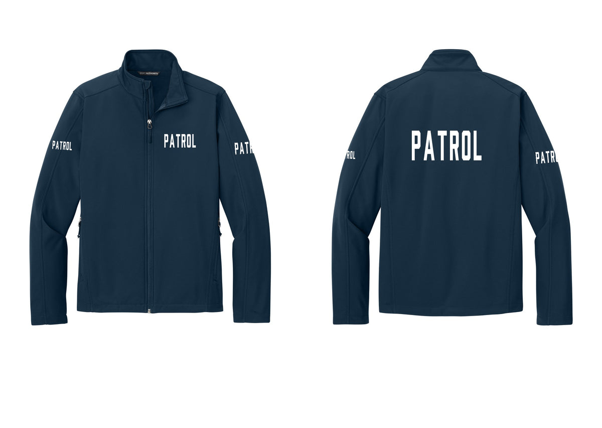 NYC Factory Patrol Soft Shell Jacket (Classic) - Chest + Back + Patrol Sleeves - Dress Blue Navy