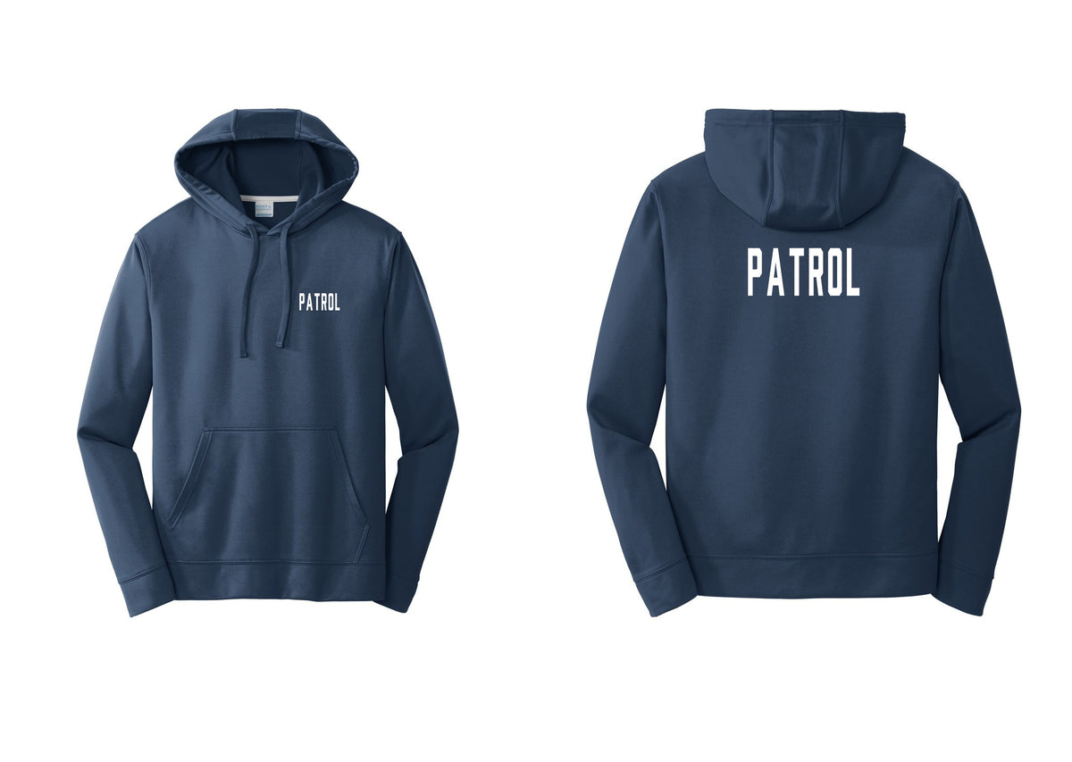 NYC Factory Patrol Performance Hooded Fleece Pullover Sweatshirt (Classic) - Chest + Back - Navy