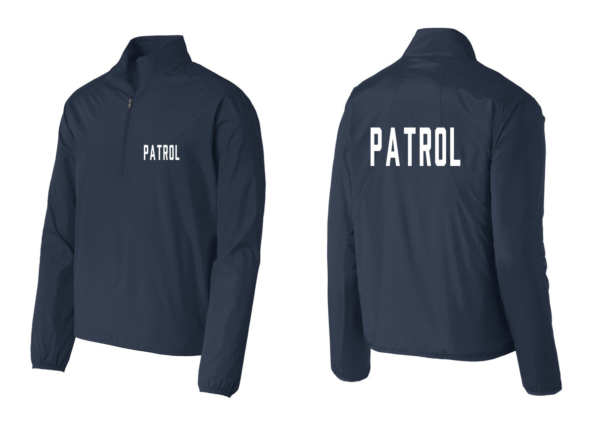 NYC Factory Patrol Windbreaker 1/2-Zip Pullover (Classic) - Chest + Back - Dress Blue Navy