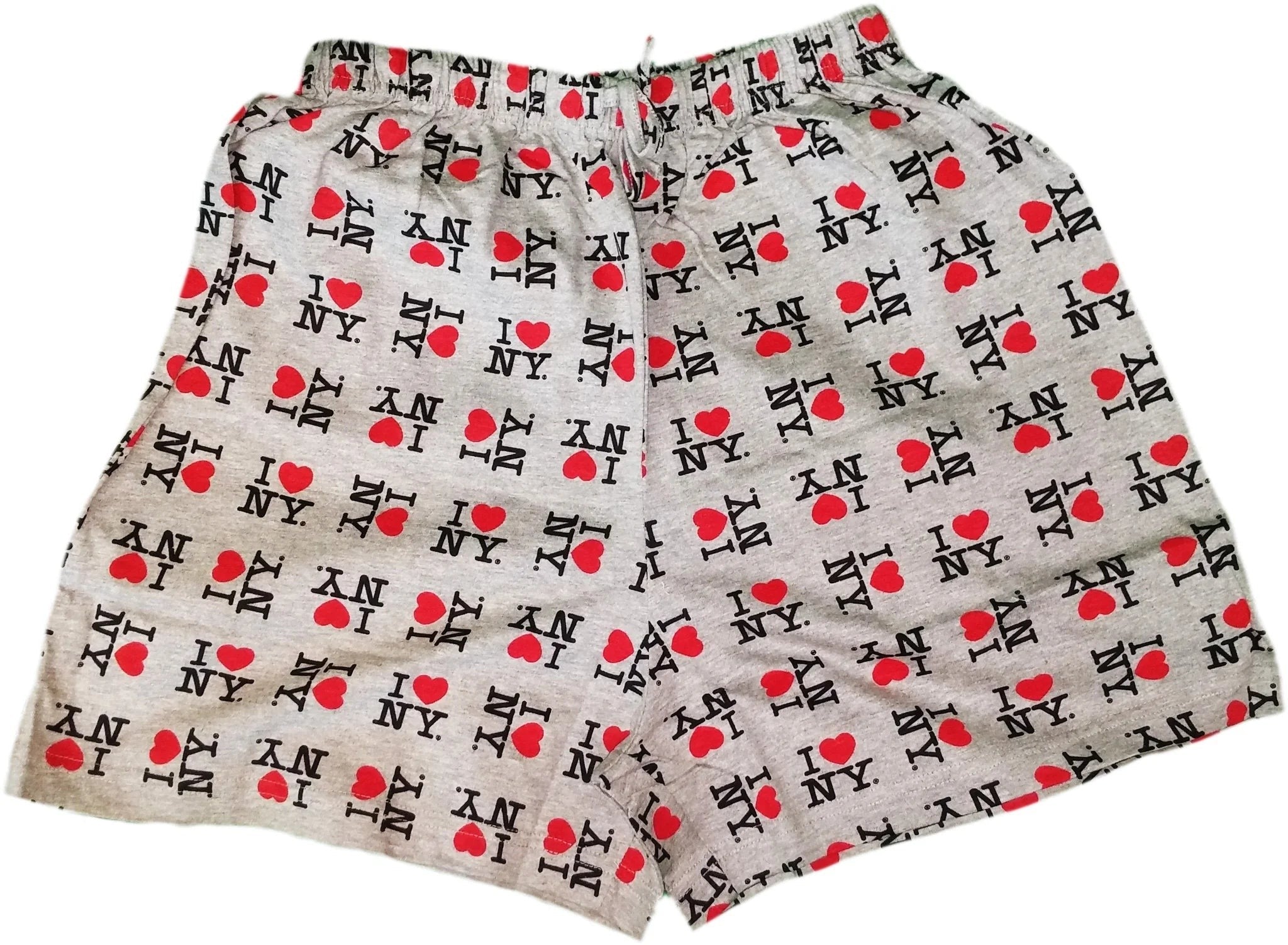I Love NY Boxer Shorts (Adult Unisex, Gray, Small)