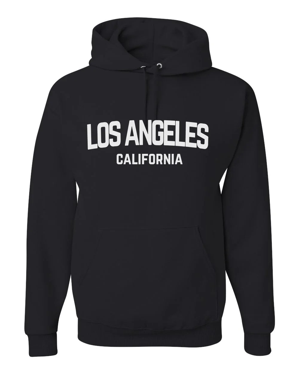 Los Angeles California White Retro Design Custom Hoodie Black