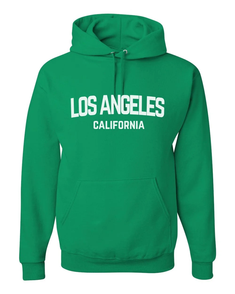 Los Angeles California White Retro Design Custom Hoodie Green