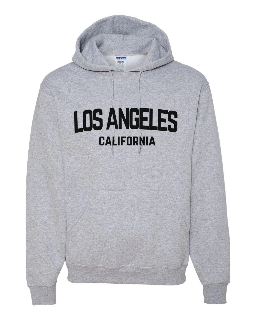 Los Angeles California Retro Black Design Custom Hoodie Heather Gray