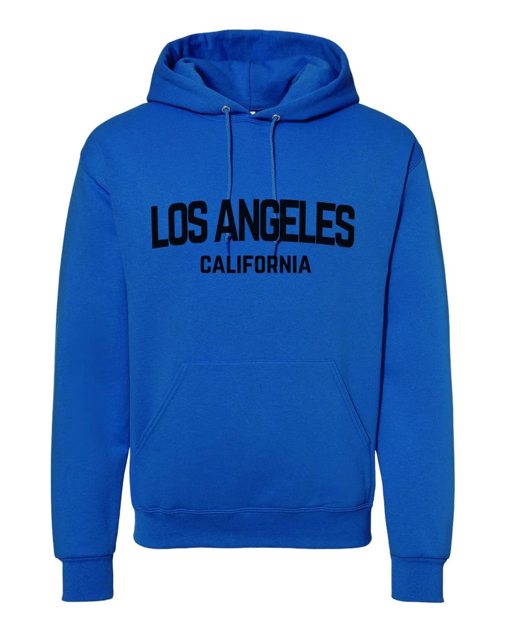 Los Angeles California Retro Black Design Custom Hoodie Royal Blue