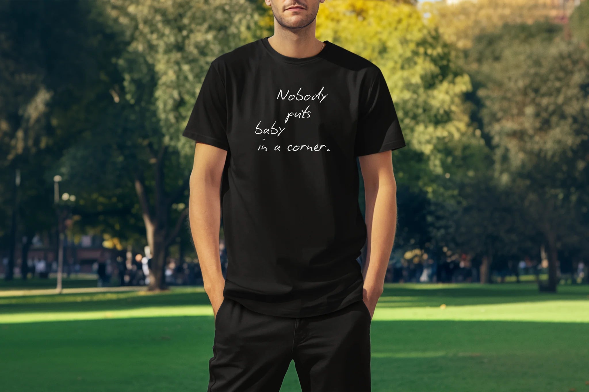 Nobody Puts Baby In a Corner Custom T-Shirt Black