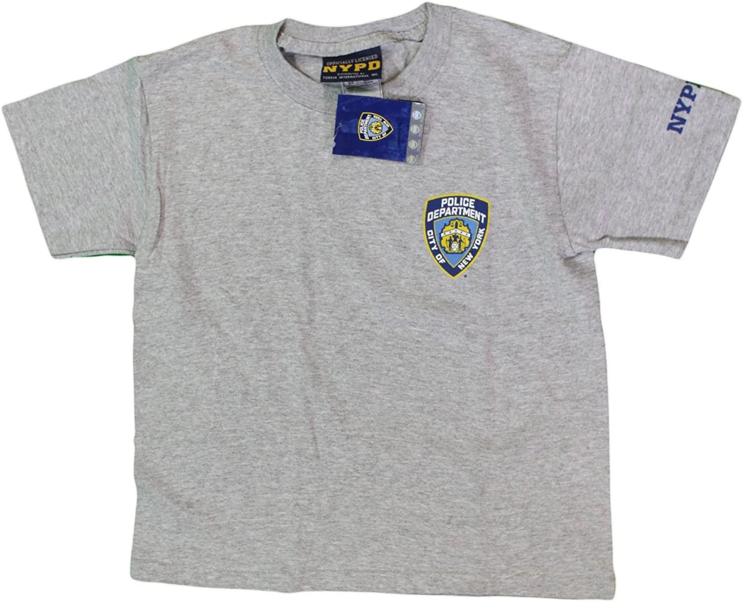 NYPD Kids T-Shirt New York Finest Youth Gray Tee Official Product - NYC Factory