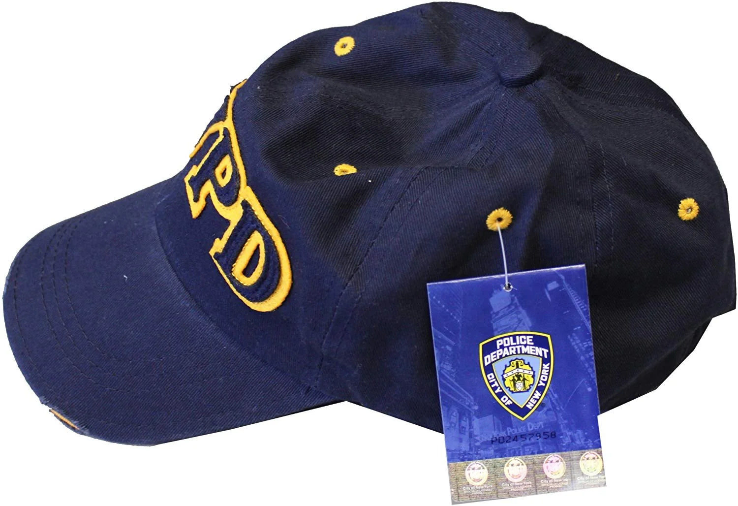 Men's NYPD Baseball Hats (Navy / Yellow 99310) - NYC Factory