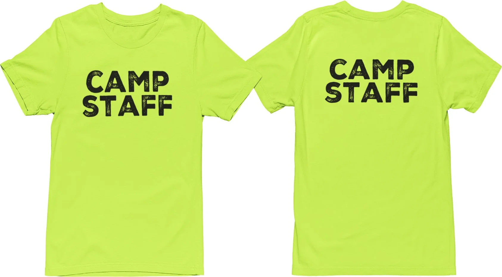 CAMP Staff T-Shirt Summer Counselor Rustic Design Cotton Tee (Front & Back)