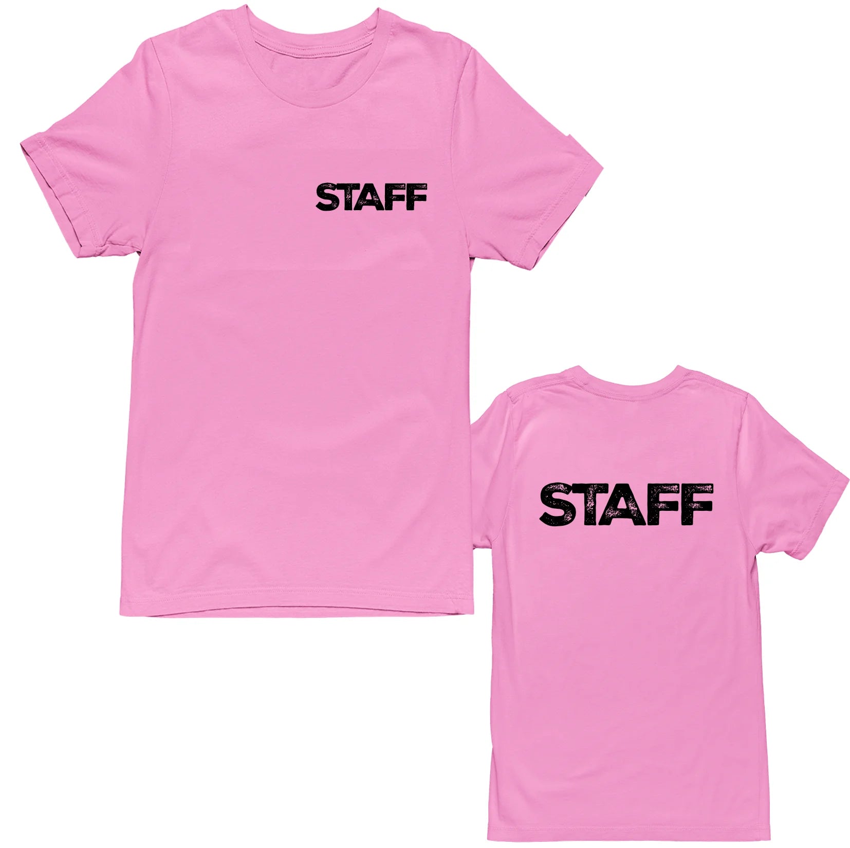 Mens Unisex Staff T-Shirt - Event Soft Cotton Tees - Rustic Style Design - NYC Factory