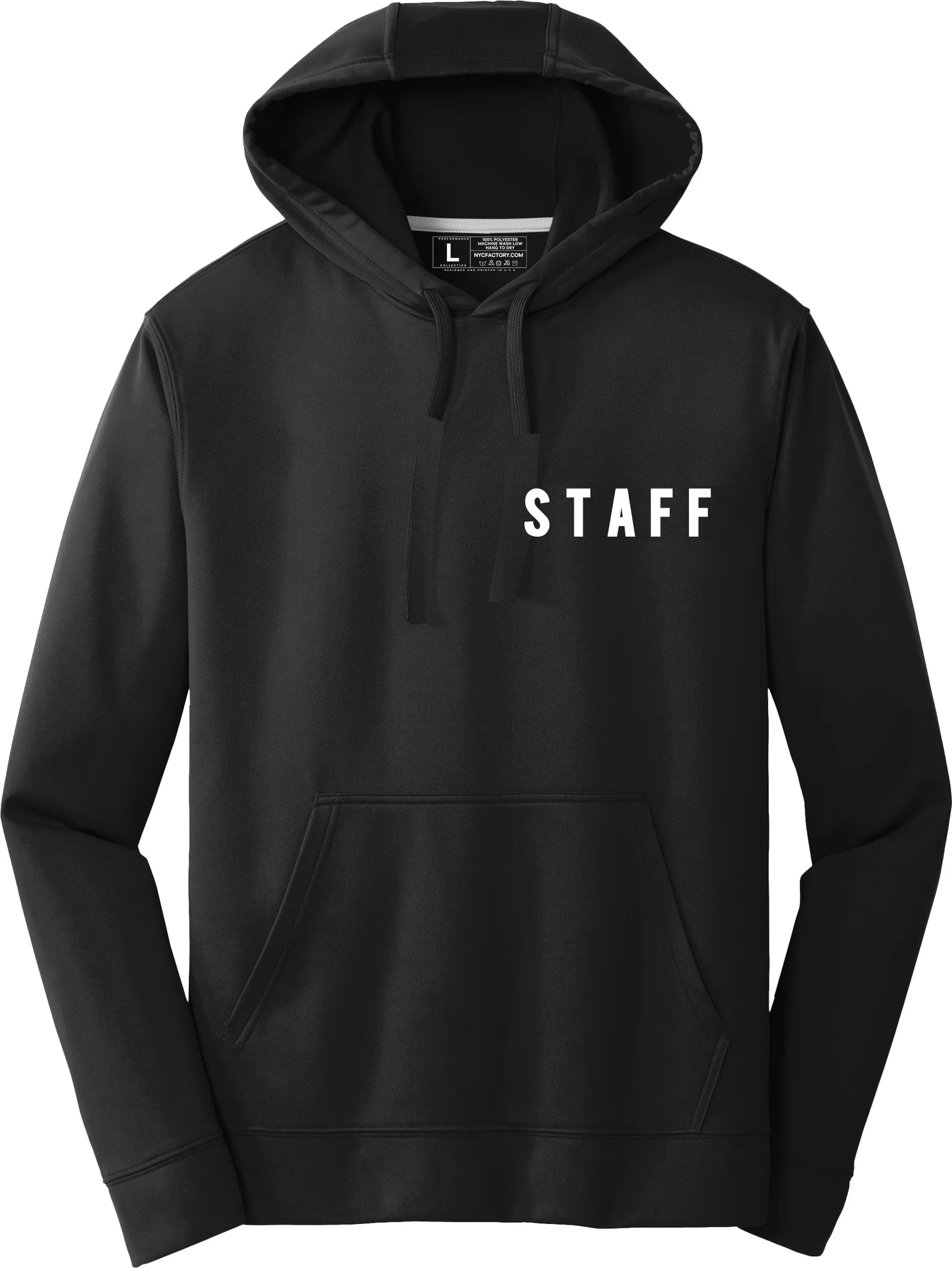 NYC FACTORY Mens EVENT STAFF Cotton Fleece Pullover Hoodie Sweatshirt - NYC Factory