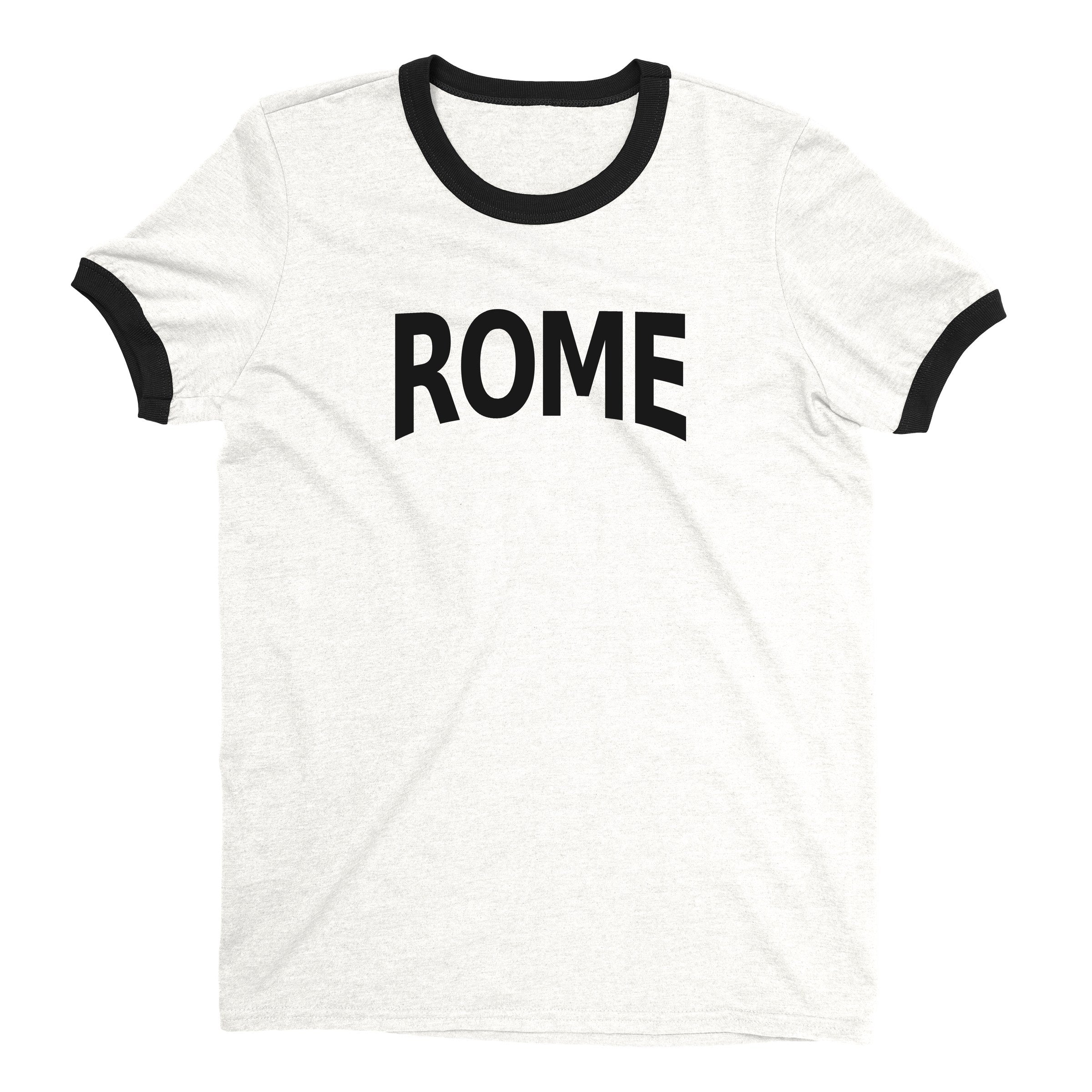 Rome Ringer Tee — White