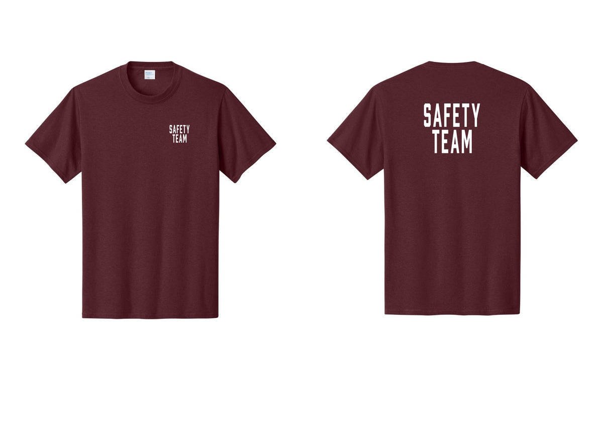 NYC Factory Safety Team T-Shirt for Events, Venues & Volunteers (Classic) - Chest + Back - Athletic Maroon