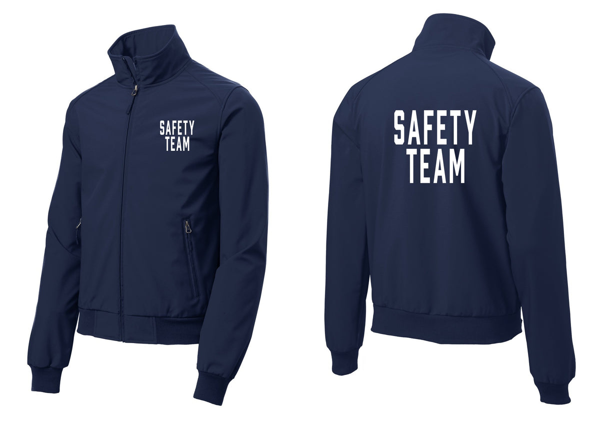 NYC Factory Safety Team Soft Shell Bomber Jacket (Classic) - Chest + Back - Dress Blue Navy