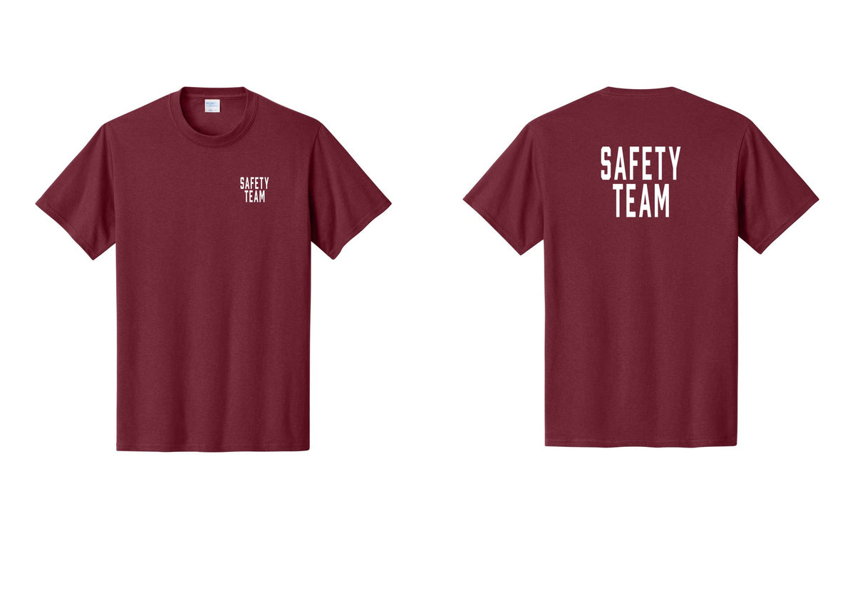 NYC Factory Safety Team T-Shirt for Events, Venues & Volunteers (Classic) - Chest + Back - Cardinal