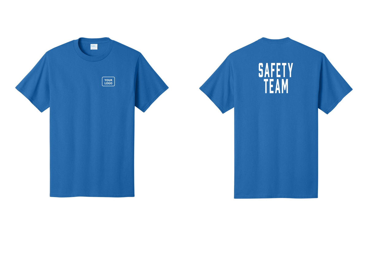 NYC Factory Custom Logo Safety Team T-Shirt for Events, Venues & Volunteers (Classic) - Your Logo + Back - Royal