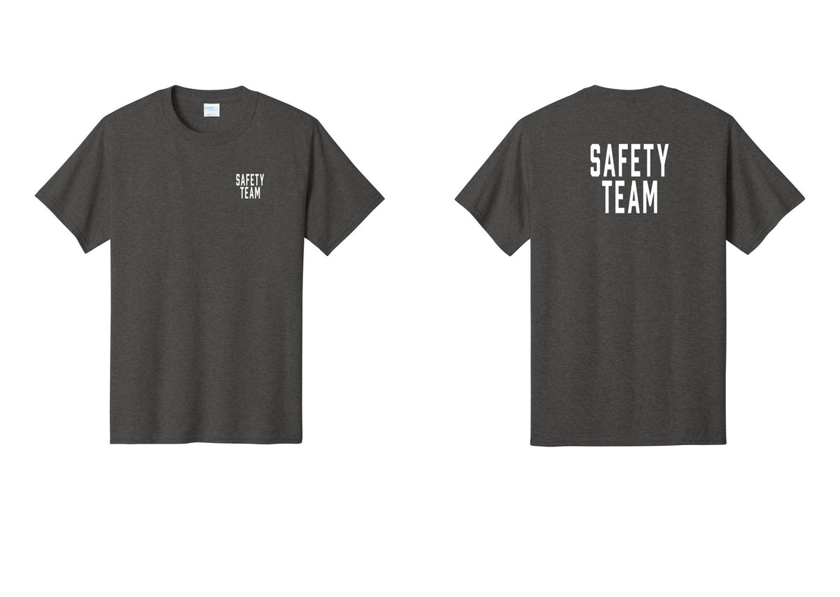 NYC Factory Safety Team T-Shirt for Events, Venues & Volunteers (Classic) - Chest + Back - Dark Heather Grey