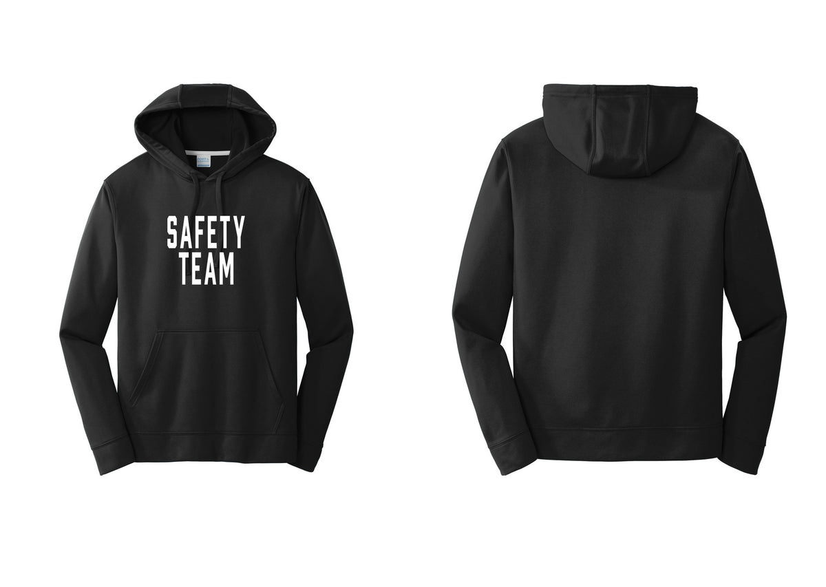 NYC Factory Safety Team Performance Hooded Fleece Pullover Sweatshirt (Classic) - Front Only - Black