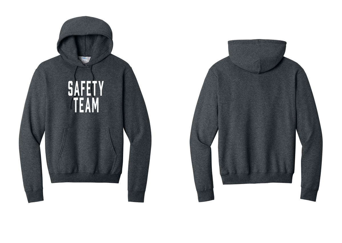 NYC Factory Safety Team Cotton Fleece Pullover Hoodie (Classic) - Front Only - Dark Heather Grey