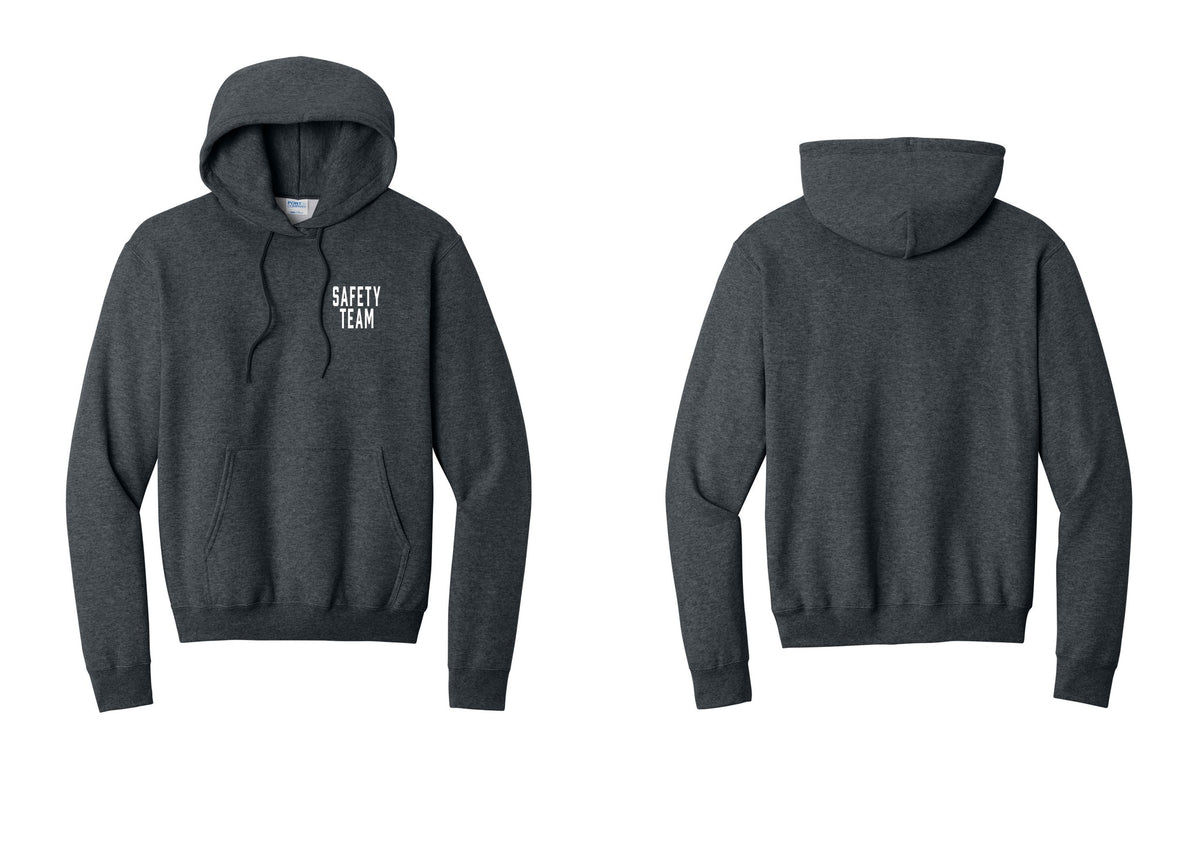 NYC Factory Safety Team Cotton Fleece Pullover Hoodie (Classic) - Chest Only - Dark Heather Grey