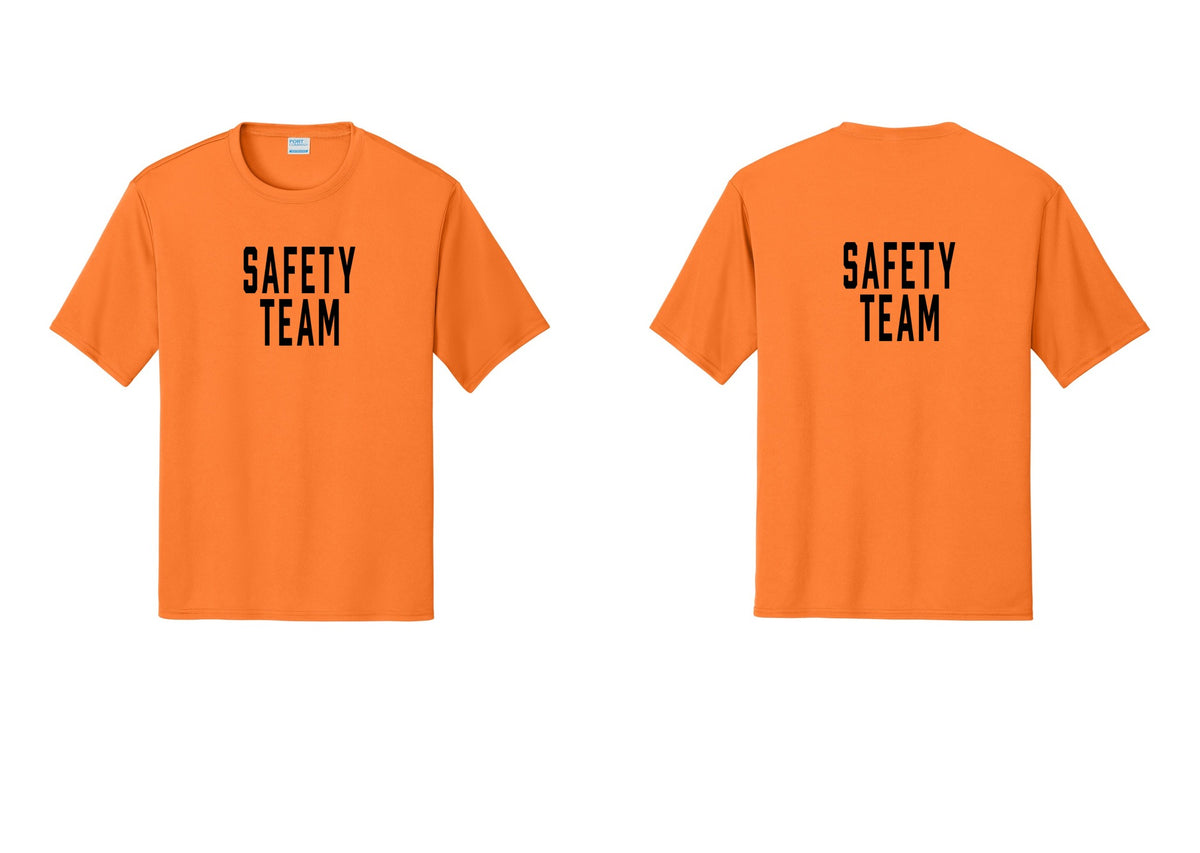 NYC Factory Safety Team Performance T-Shirt (Classic) - Front + Back - Neon Orange