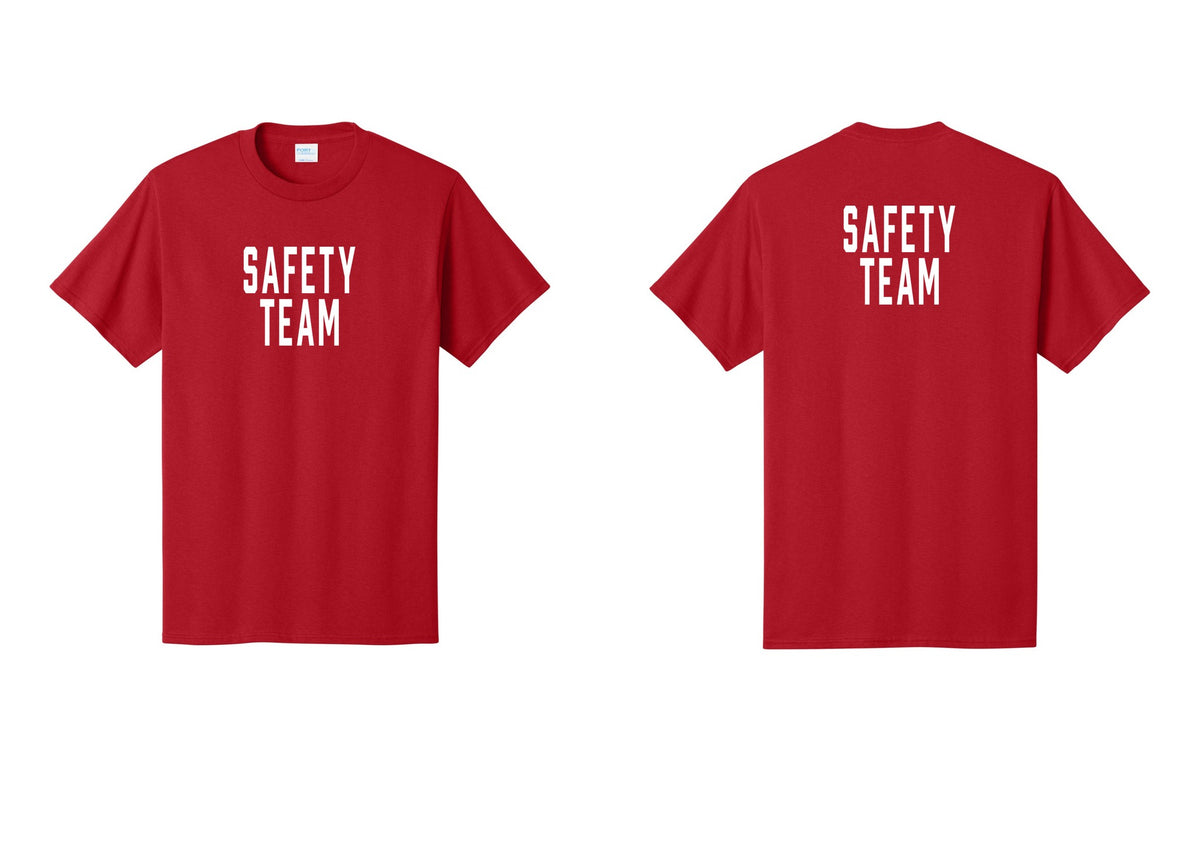 NYC Factory Safety Team T-Shirt for Events, Venues & Volunteers (Classic) - Front + Back - Red