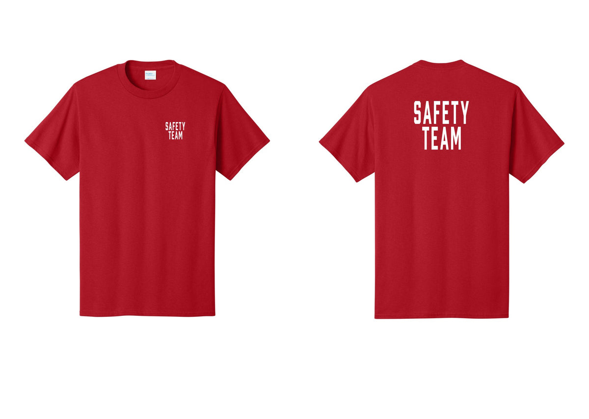 NYC Factory Safety Team T-Shirt for Events, Venues & Volunteers (Classic) - Chest + Back - Red