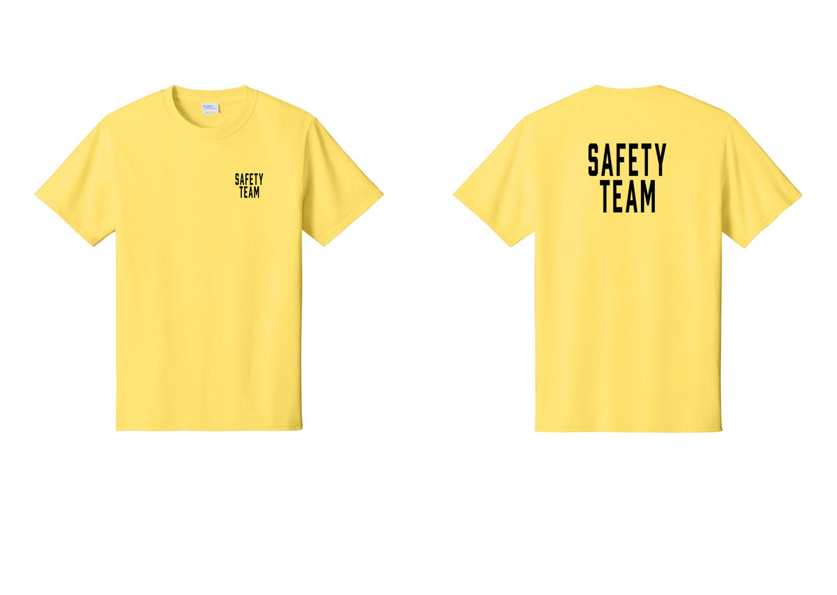 NYC Factory Safety Team T-Shirt for Events, Venues & Volunteers (Classic) - Chest + Back - Yellow