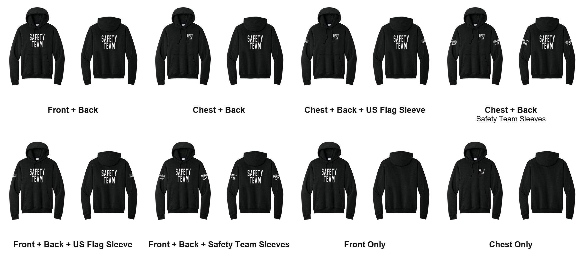 SAFETY TEAM print layouts