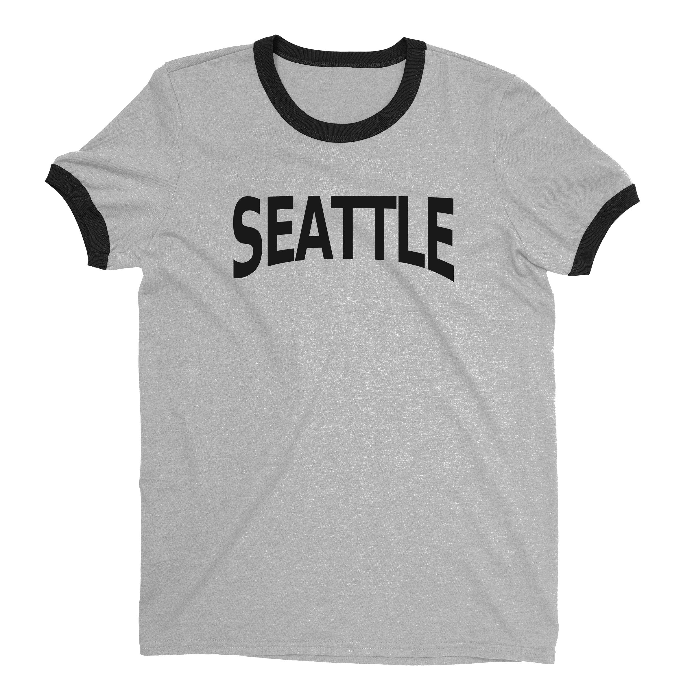 Seattle Ringer Tee — Heather Gray