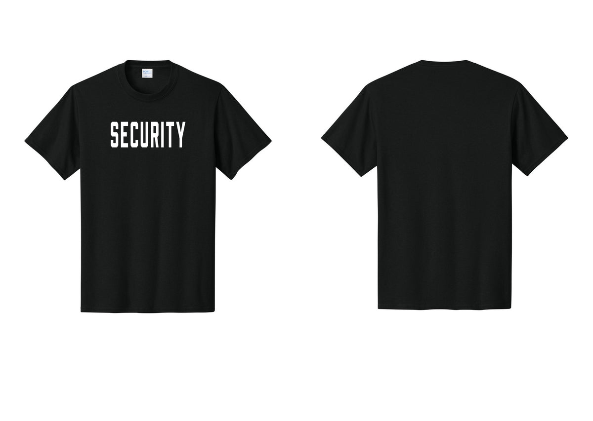 NYC Factory Unisex Security Black T-Shirt - Front Only - Black