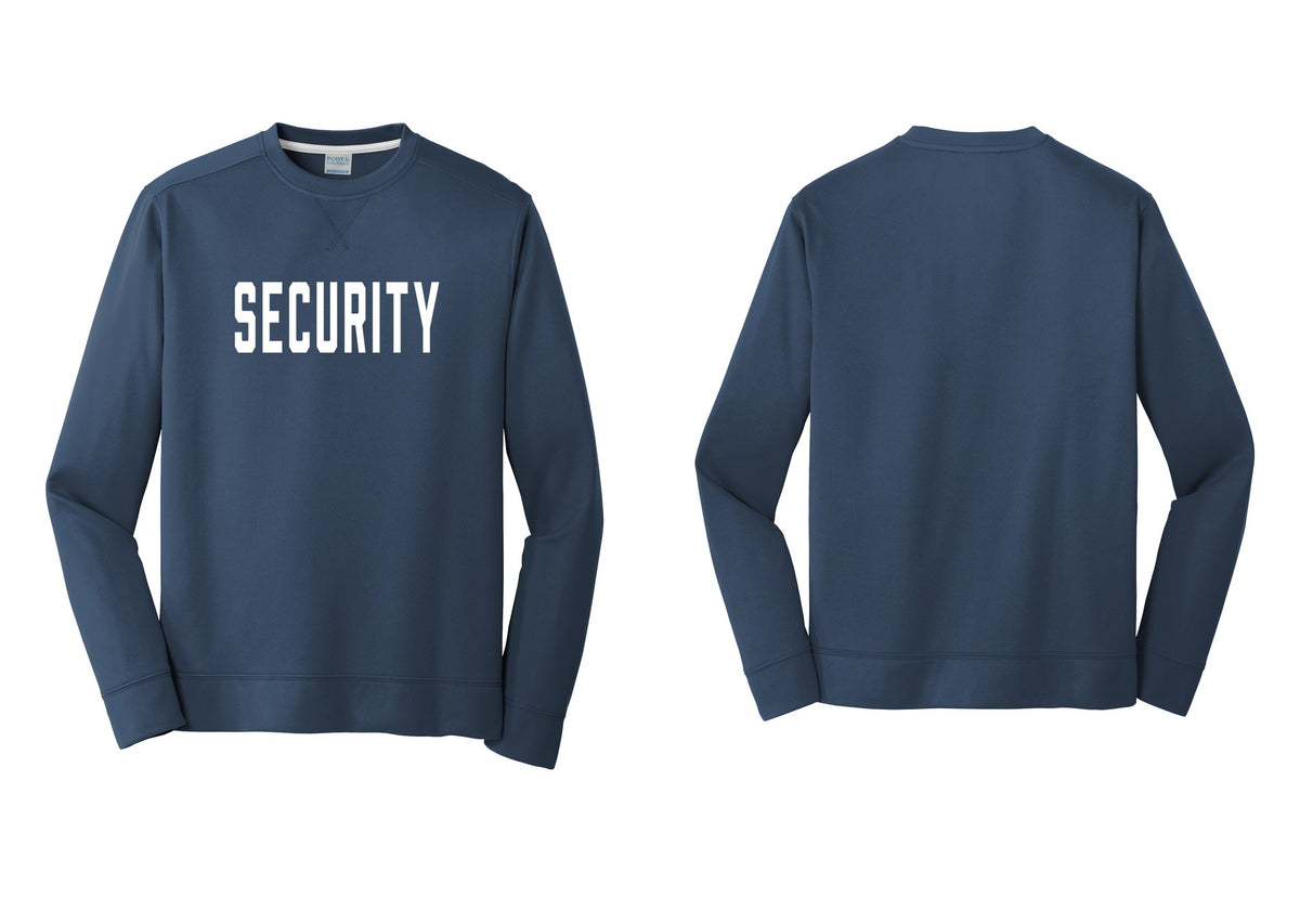 NYC Factory Security Performance Fleece Crewneck Sweatshirt (Classic) - Front Only - Navy