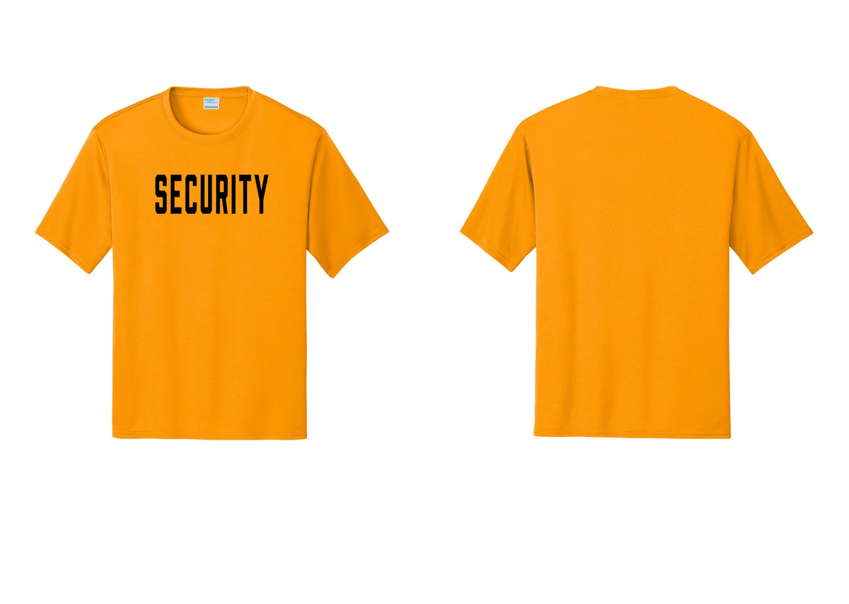 NYC Factory Security Performance T-Shirt (Classic) - Front Only - Gold