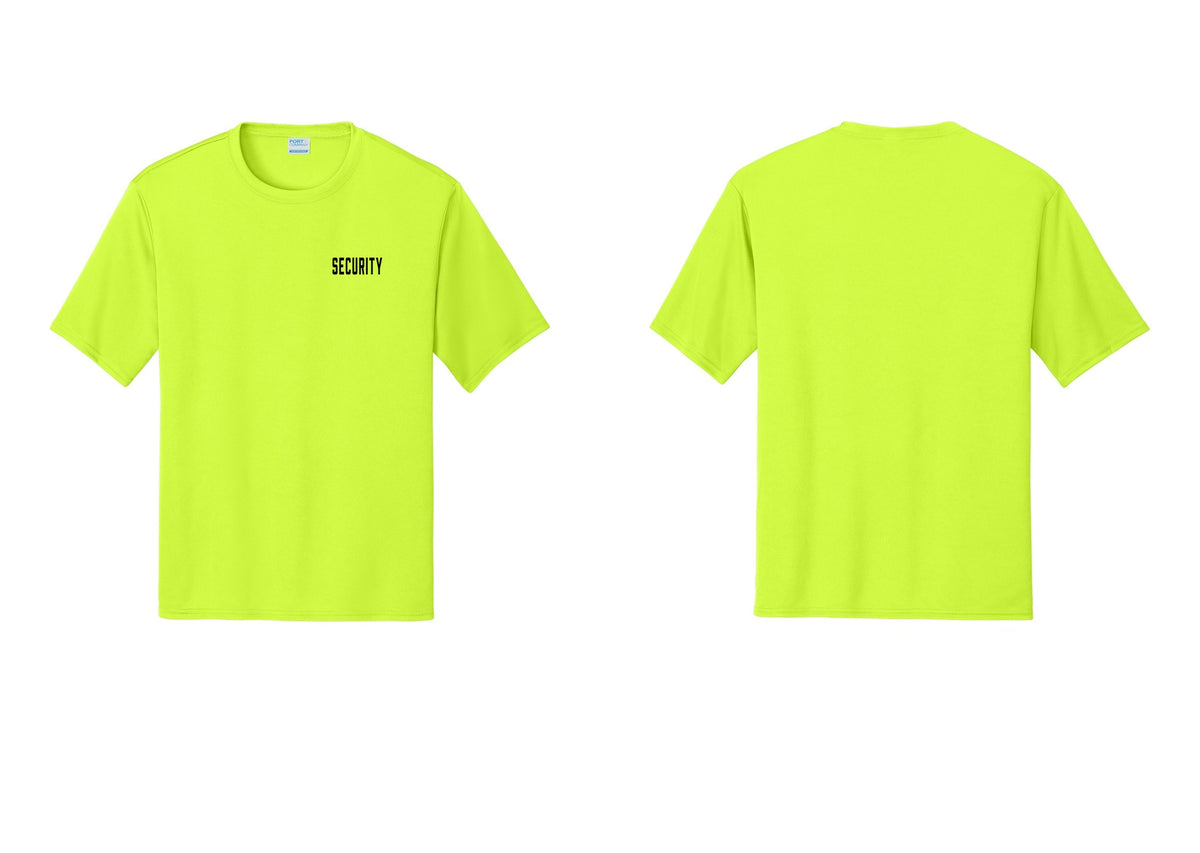 NYC Factory Security Performance T-Shirt (Classic) - Chest Only - Neon Yellow