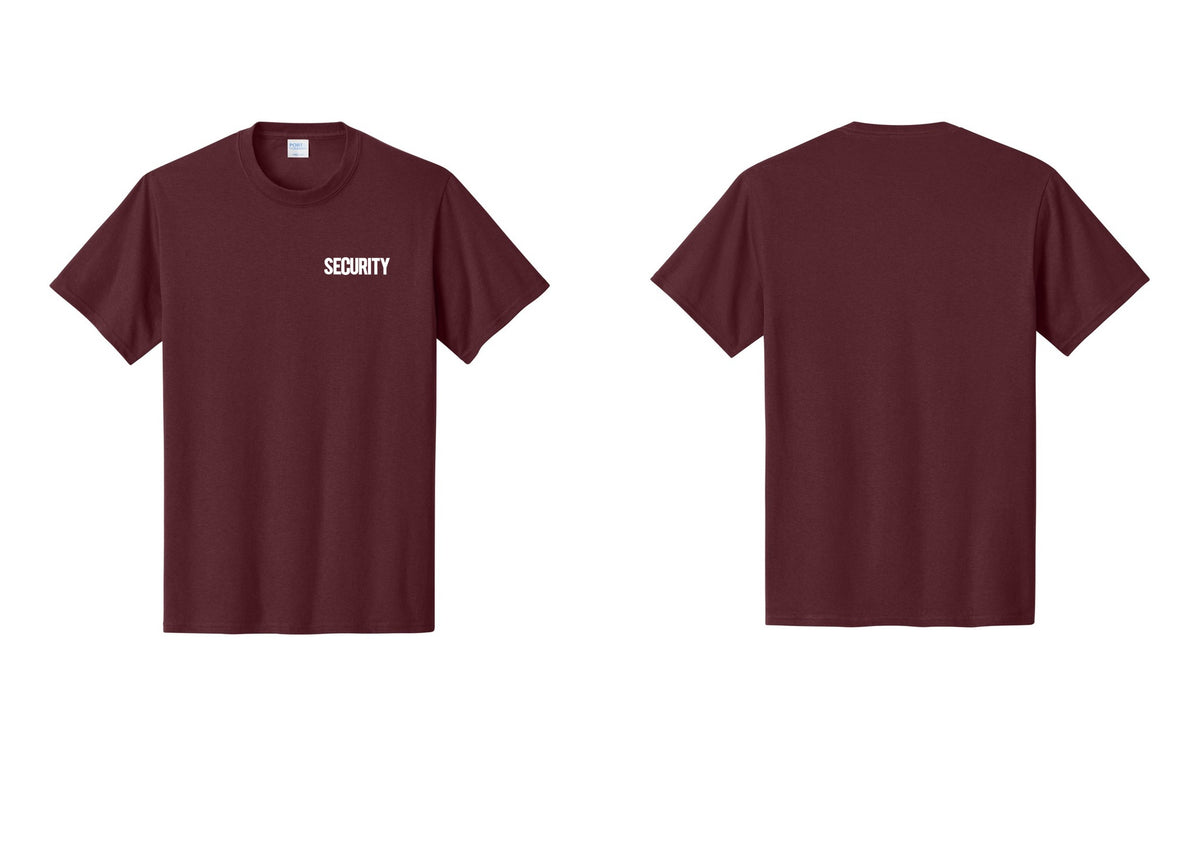 NYC Factory Men's Security Cotton T-Shirt - Chest Only - Athletic Maroon