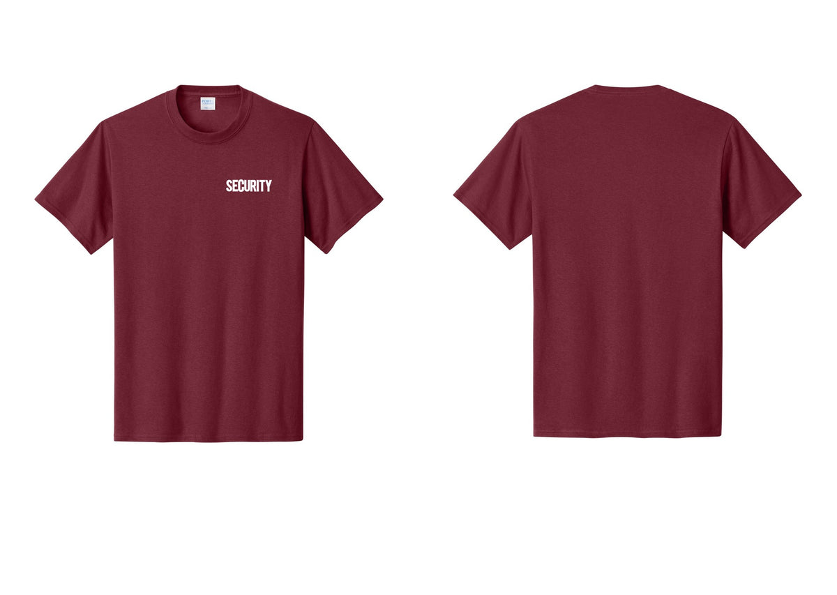 NYC Factory Men's Security Cotton T-Shirt - Chest Only - Cardinal