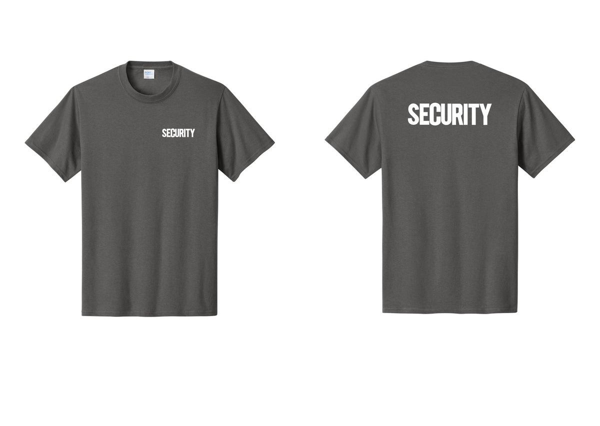 NYC Factory Men's Security Cotton T-Shirt - Chest + Back - Charcoal