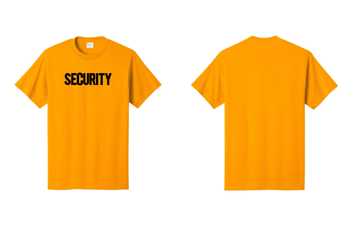NYC Factory Men's Security Cotton T-Shirt - Front Only - Gold