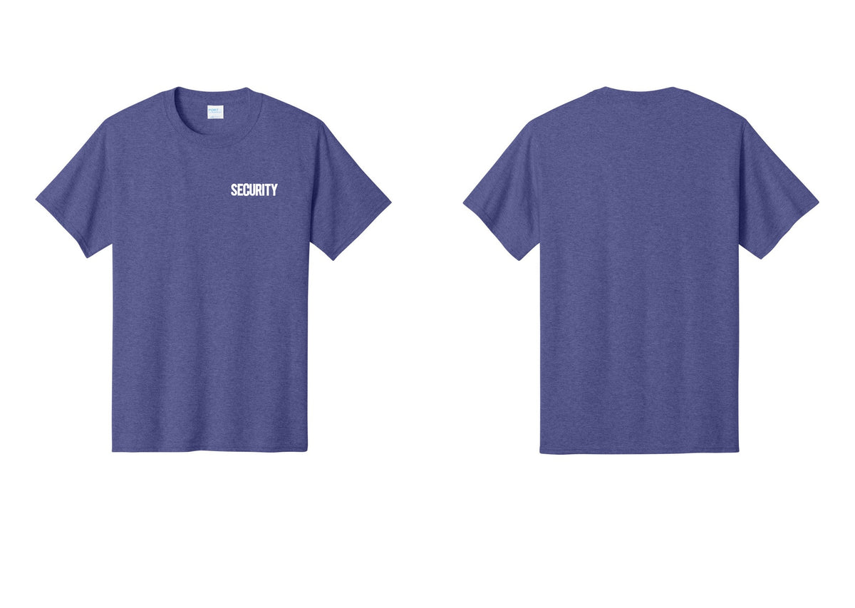 NYC Factory Men's Security Cotton T-Shirt - Chest Only - Heather Purple