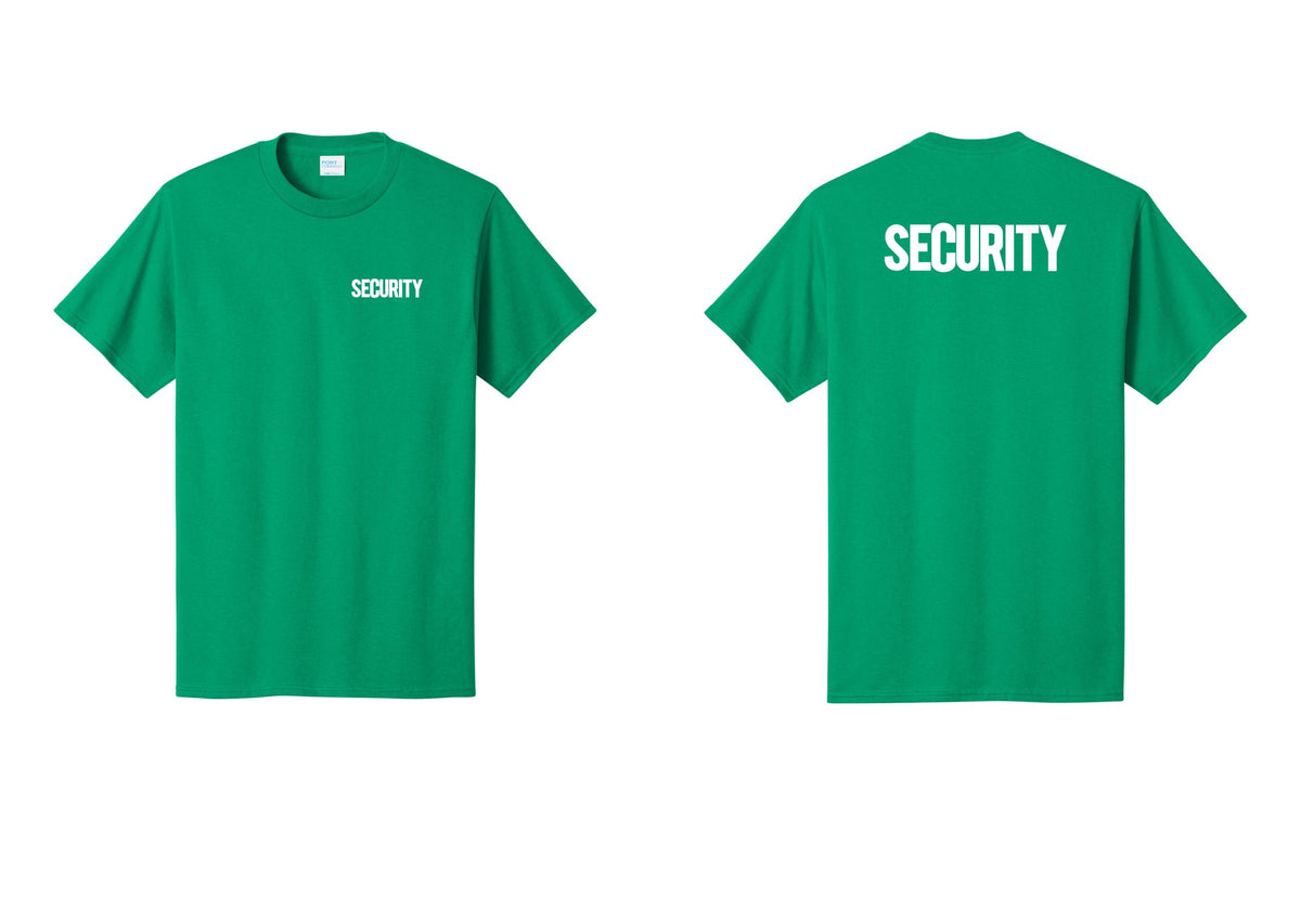 NYC Factory Men's Security Cotton T-Shirt - Chest + Back - Kelly