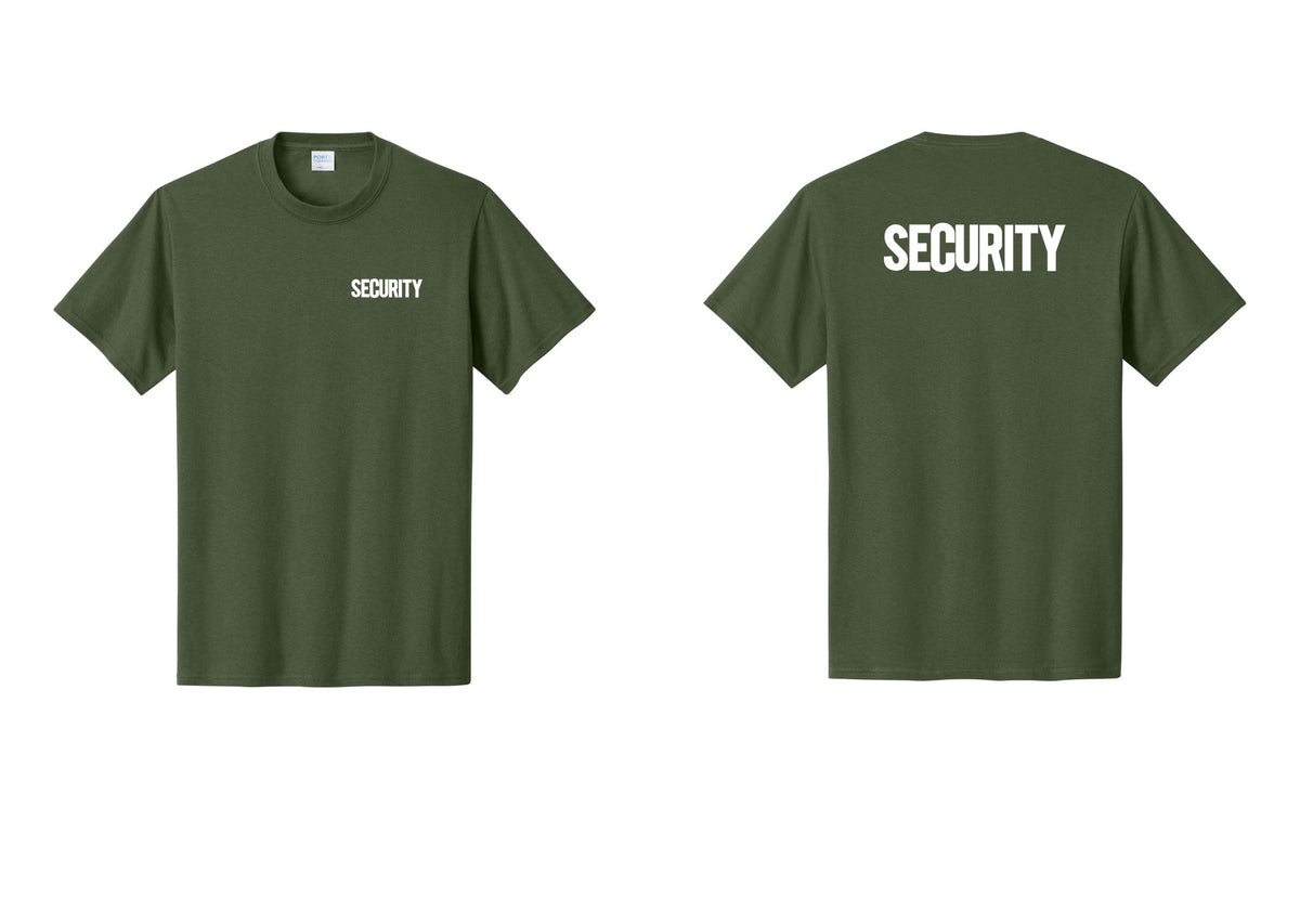 NYC Factory Men's Security Cotton T-Shirt - Chest + Back - Olive