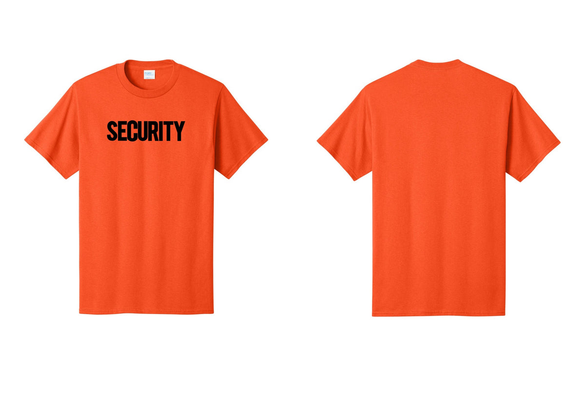 NYC Factory Men's Security Cotton T-Shirt - Front Only - Orange