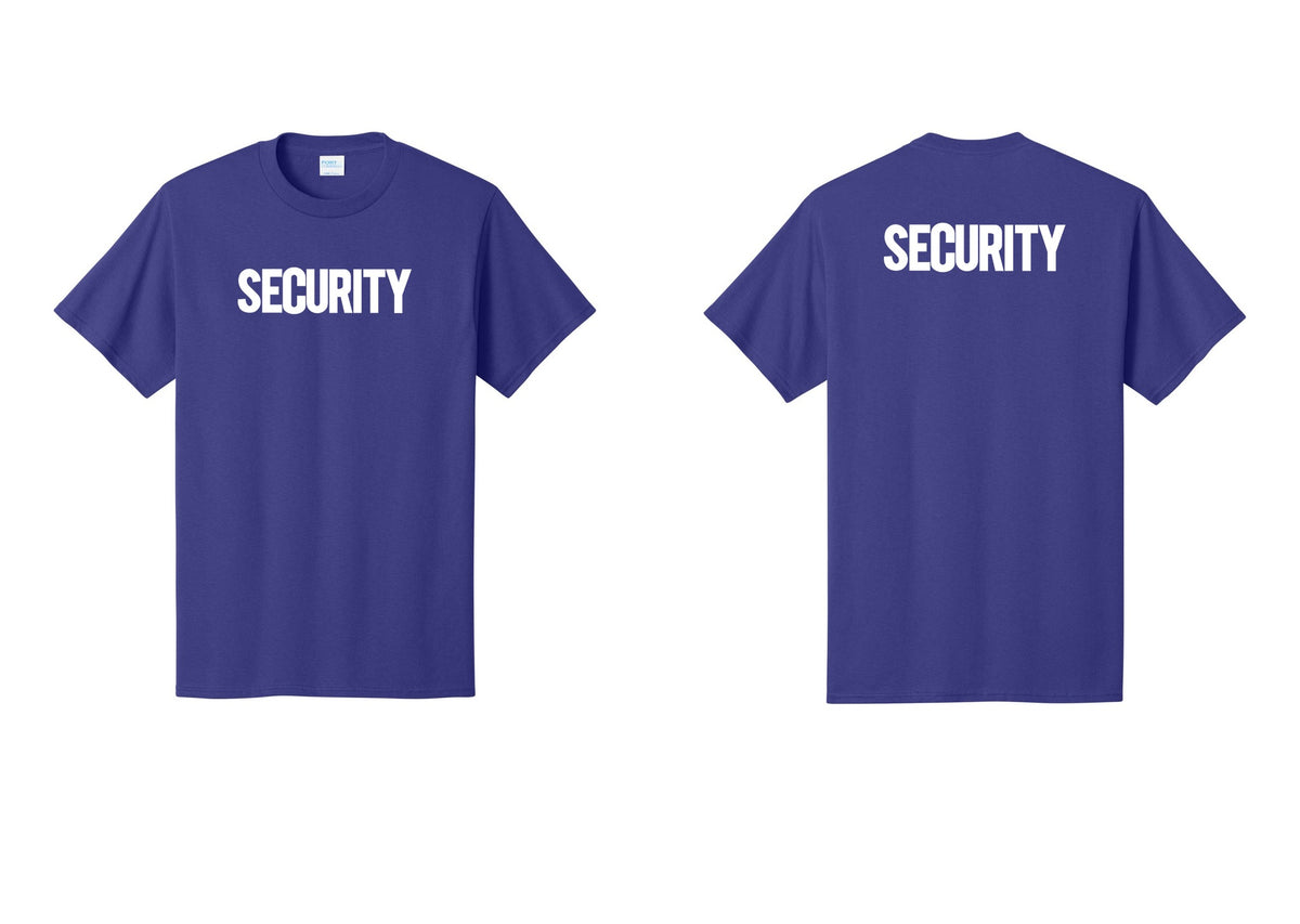 NYC Factory Men's Security Cotton T-Shirt - Front + Back - Purple