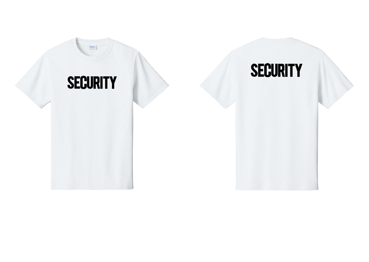 NYC Factory Men's Security Cotton T-Shirt - Front + Back - White